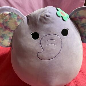 Squishmallows Lavender Elephant with Tie-Dye Ears